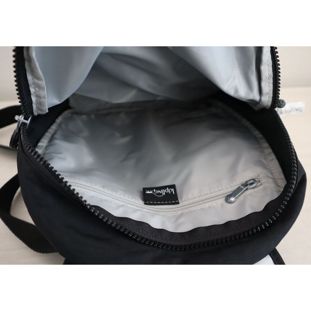 Kipling KI9450-ODH Women's O/S Black Tonal Queenie Backpack - Picture 6 of 9